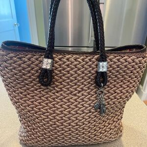 Brighton bag with Red and Brown Paisley interior